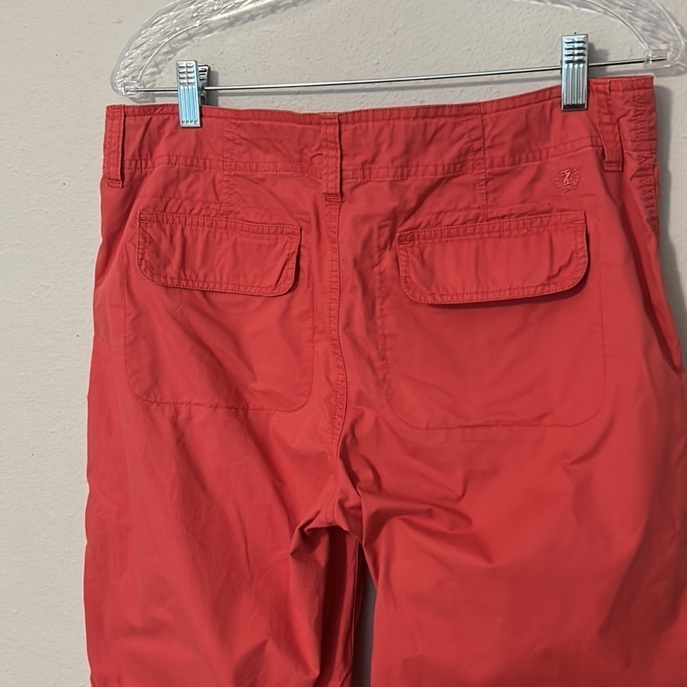 IZod red (faded) cargo pants. Women’s size 10, can be worn as pants or Capri. - Picture 6 of 12